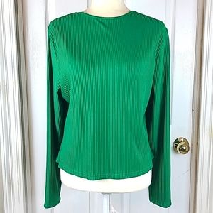 Shein Curve Ribbed Cut Out Top